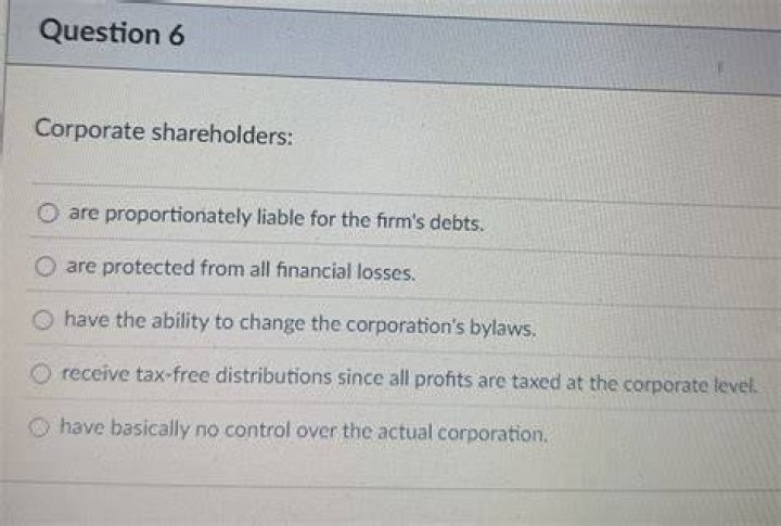 Do corporate shareholders receive tax-free distributions?