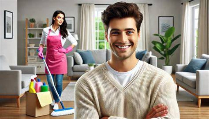 Do you stay home with house cleaner?