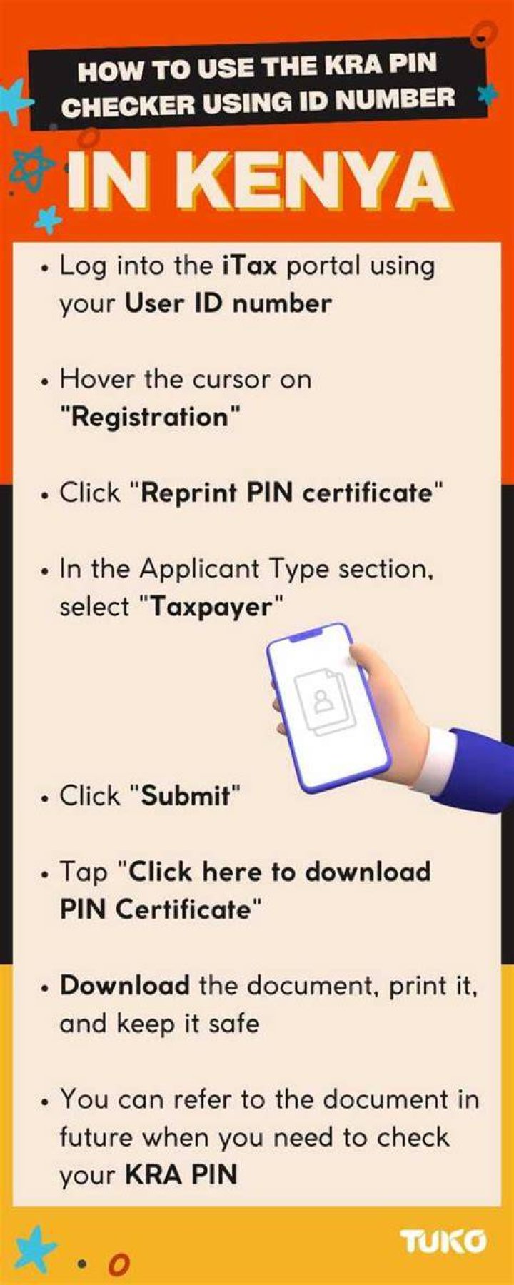 How can I get my KRA PIN number online?