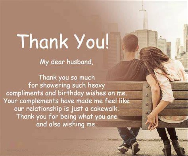 How can I say thank you to my husband?