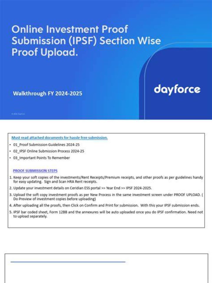 How do I submit my IPSF proof?
