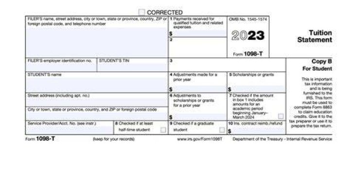 How to use a 1098 T form for my dependent son?