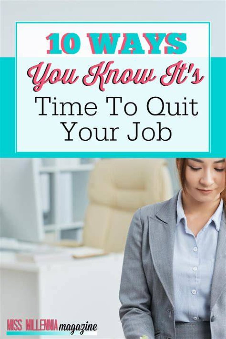 Is there ever a good time to quit your job?