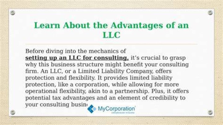 What are advantages of setting up LLC for personal investments?