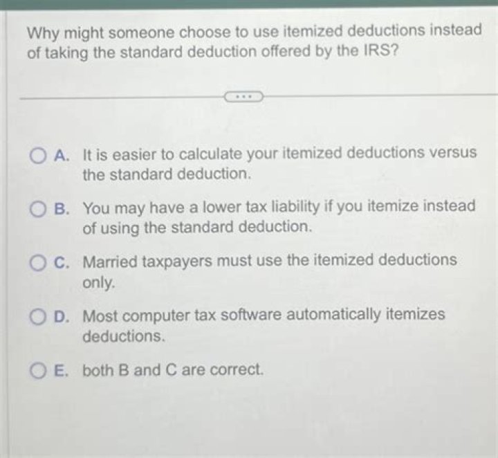 When might someone use itemized deductions instead of taking the standard deduction?