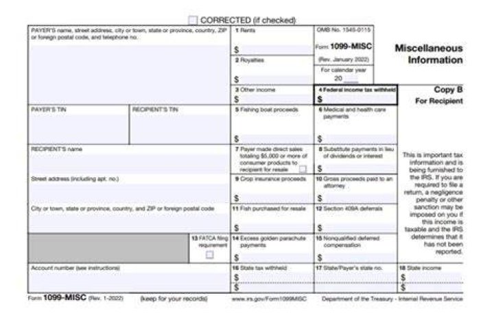 Who is required to receive a 1099 MISC form?